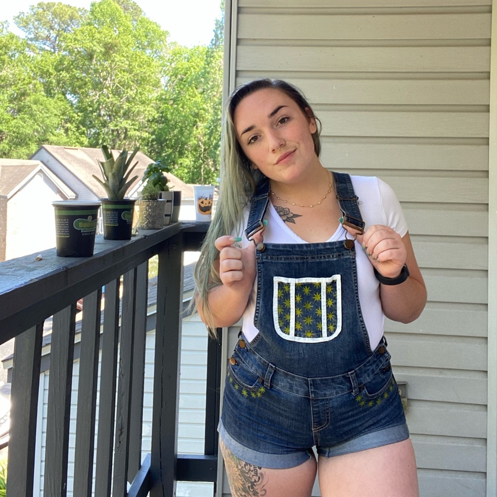 Hand painted overalls